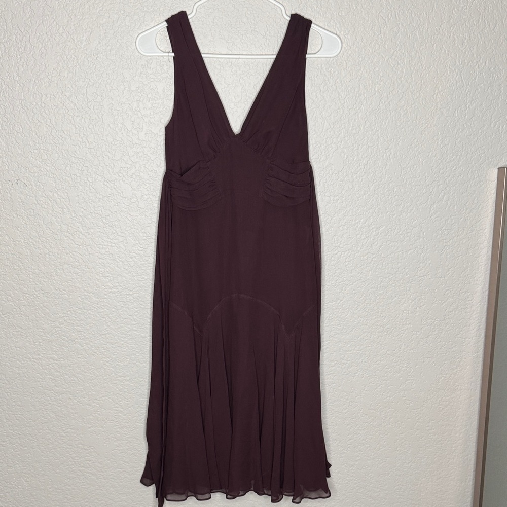 Ted Baker Silk Midi Dress Small Wedding Formal Party Jewel Tone Romantic - Picture 3 of 9
